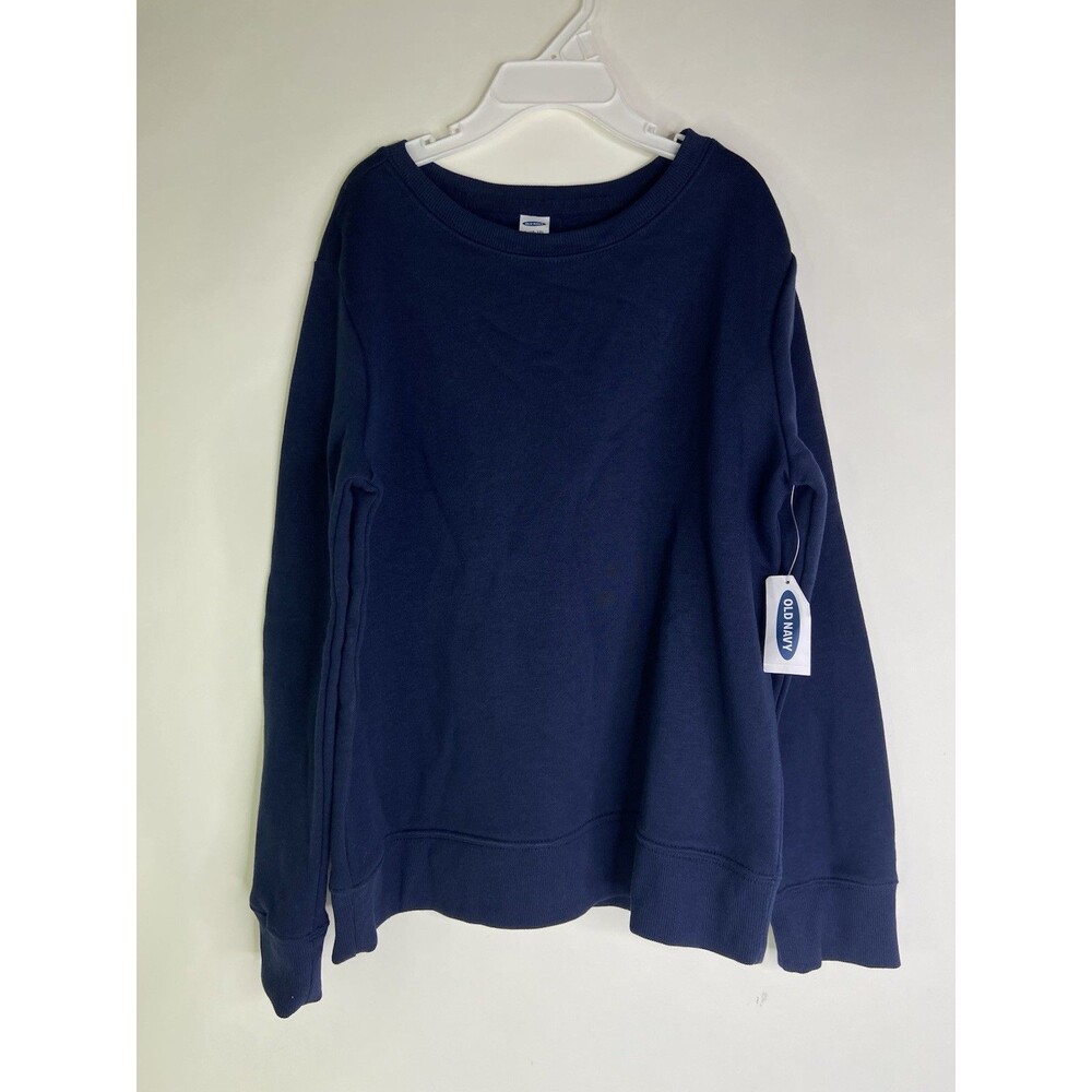 Old Navy Blue Long Sleeve Pullover Sweatshirt Kids Boys Girls Size L 10-12
